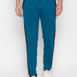 Being Human Men Teal-Blue Solid Joggers-image-41