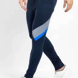 Maniac Men Navy Blue Solid Slim Fit Cotton Joggers-image-31