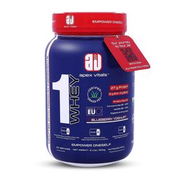 Apex Vitals 1 Whey 27 g Protein,  2 lb  Blueberry Yoghurt -image-3