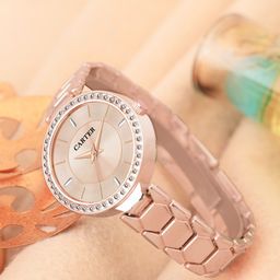 Sandy D Carter Women Patterned Bracelet Style Straps Analogue Watch Sandy D Carter-120-RG-image-60