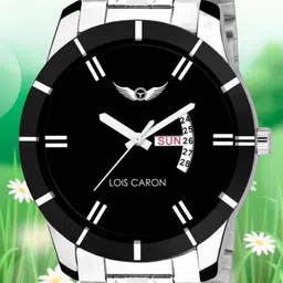 LOIS CARON Men Textured Dial & Stainless Steel Straps Analogue Watch LCS-8049_Black-picture-47