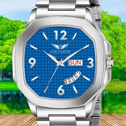 LOIS CARON Men Textured Dial & Stainless Steel Analogue Calendar Watch LCS-8313-picture-41