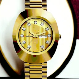 WATCHSTAR Men Dial & Stainless Steel Bracelet Style Straps Analogue Watch RRR full gold-image-80