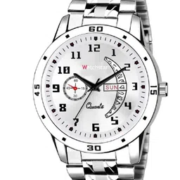 WATCHSTAR Men Stainless Steel Multi Function Analogue Watch DD Aveo Steel SilverAN-picture-23