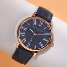 French Connection Men Dial & Leather Bracelet Style Straps Analogue Watch FCN00045B-69