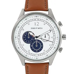 JOKER & WITCH Men Embellished Dial & Leather Textured Straps Analogue Watch AMWW467_M-picture-19
