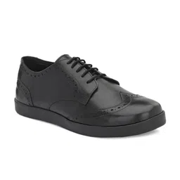 CARLO ROMANO Men Perforated Leather Lightweight Brogues-image-38