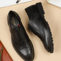 Teakwood Leathers Men Textured Leather Brogues-image-38