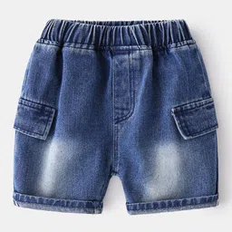 StyleCast Boys Navy Blue Washed Denim Shorts-picture-45