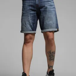 Jack & Jones Men Mid Rise Regular Fit  Denim Above Knee Denim Shorts-picture-13