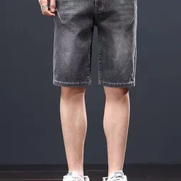 StyleCast Men Washed Denim Shorts Technology-image-3