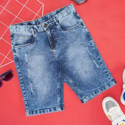 Pantaloons Junior Boys Washed Denim Shorts-image-34