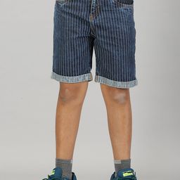 KiddoPanti Boys Striped Denim Shorts-picture-28