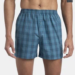 Jockey Pack of 2 Super Combed Mercerized Cotton Checked Boxers with Inner Waistband-8222-image-88
