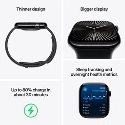 Apple Watch Series 10 GPS+Cellular with Milanese Loop - S/M (46mm Retina LTPO3 OLED Display, Gold Titanium Case) image 3