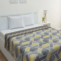 HOME AFFAIRS Grey Reversible AC Room Cotton 300 GSM Double Bed Dohar-image-35