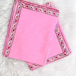 Bajo's Pink & Red Set of 2 Ethnic Motifs Summer 300 GSM Single Bed Dohar-0