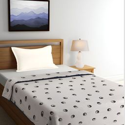 ELAN DREAMS Black & Grey Geometric Cotton AC Room 110 GSM Double Bed Dohar-image-78