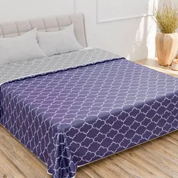 CURIOUS LIFESTYLE Blue & Grey Ethnic Motifs Microfiber Summer 150 GSM Double Bed Dohar-image-25