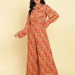 Varanga Floral Printed Embellished Basic Jumpsuit-28