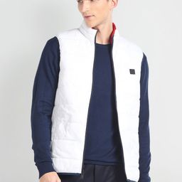Arrow Sport Mock Collar Reversible Puffer Jacket-image-55