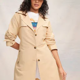 CHIC BY TOKYO TALKIES Women Longline Tailored Jacket with Embroidered-picture-10