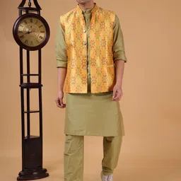 SHIWAM ETHNIX Woven Design Nehru Jacket-36