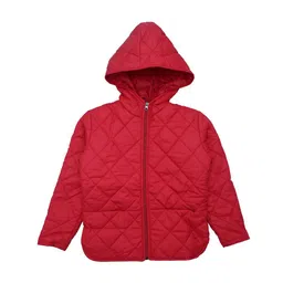 White Snow Girls Quilted Jacket with Embroidered-picture-9