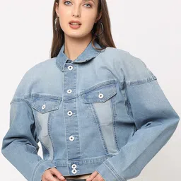 Pepe Jeans Women Blue Washed Denim Jacket-46