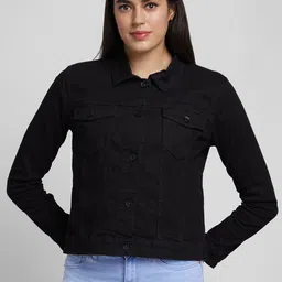 SPYKAR Women Washed Crop Denim Jacket-image-45