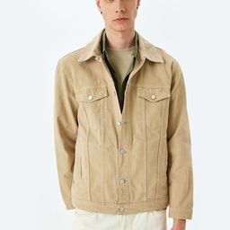 Koton Men Denim Jacket with Embroidered-image-3