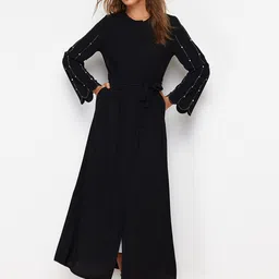 Trendyol Women Longline Open Front Jacket with Embroidered-15