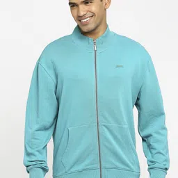 Basics Mock Collar Embroidered Bomber Jacket-image-58