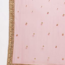 Clora Creation Maroon & Gold-Toned Embroidered Dupatta with Thread Work image 4