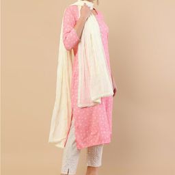 Soch White Embroidered Dupatta with Thread Work-32