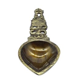 PujaNPujari Gold-Tone & Yellow Sheshnag Design Aarti Pooja Spoon-image-87