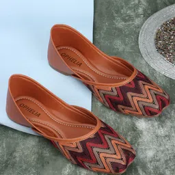 OPHELIA Printed Round Toe Mojaris-0