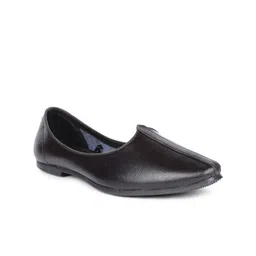 Bata Men Brown Leather Mojaris-image-29
