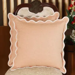 sivya by home Pink Cotton Solid 18x18 inches Cushion Cover Pack of 2-picture-47
