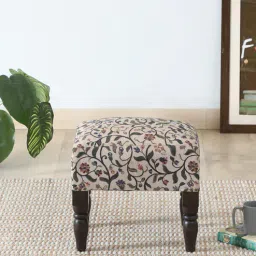 mudramark from pepperfry Kirit Fabric Seating Stool In Multicolor-picture-6