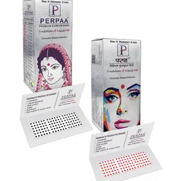 PERPAA Set Of 2 Red & Light Maroon Kumkum Round Bindi Book-92