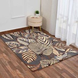 presto Grey Floral Wool 4 ft x 6 Hand Tufted Carpet-picture-39