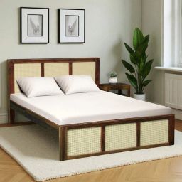 woodsworth from pepperfry Albans Sheesham Wood King Size Bed In Provincial Teak Finish-picture-8