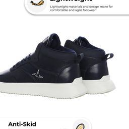 yoho Men Mid Top Colourblocked Lightweight Memory Foam Insole Contrast Sole Sneakers image 2