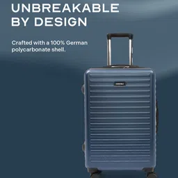 Assembly Set Of 2 Textured Hard Cabin-Sized Large-Sized Trolley Bags 40L 85L image 3