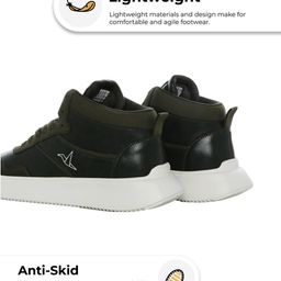 yoho Men Mid Top Lightweight Memory Foam Insole Contrast Sole Sneakers image 3