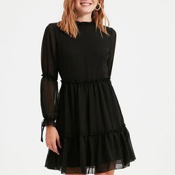 Trendyol Black Solid Tiered A-Line Mini Dress-image-69