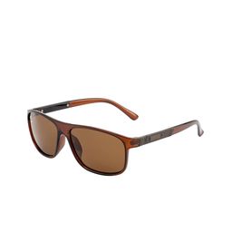 Clark N Palmer Unisex Brown Lens & Brown Square Sunglasses with Polarised and UV Protected Lens-2