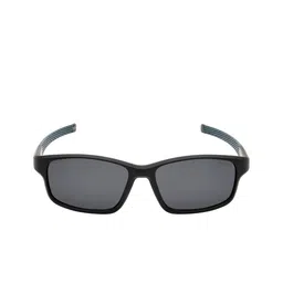 KOSCH ELEMENTE Men Grey Lens & Black Rectangle Sunglasses with Polarised Lens image 5