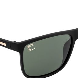 Clark N Palmer Unisex Green Lens & Black Square Sunglasses with Polarised and UV Protected Lens image 4